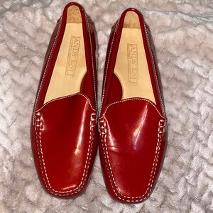 Lands' End Vibrant Red Loafers